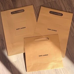 Saint Laurent Elegant Gold Gift Bags